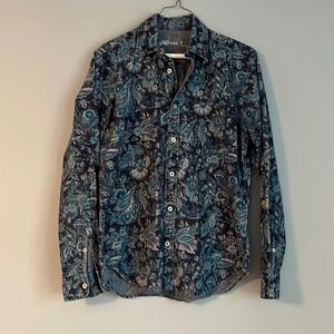 Gap linen long sleeve button down shirt